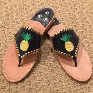 Jack Rogers pineapple flip flops